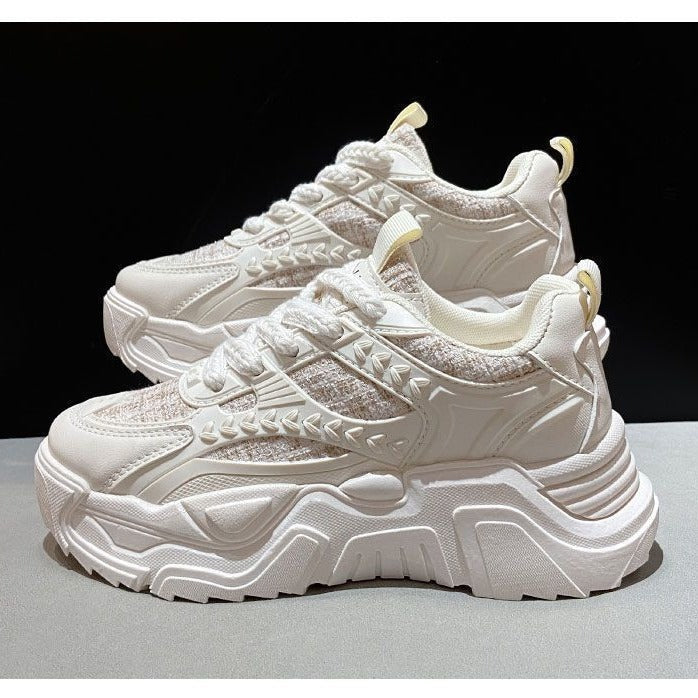 Damen Sportliche High-Top Sneakers mit atmungsaktiver Oberflächenstruktur Drune