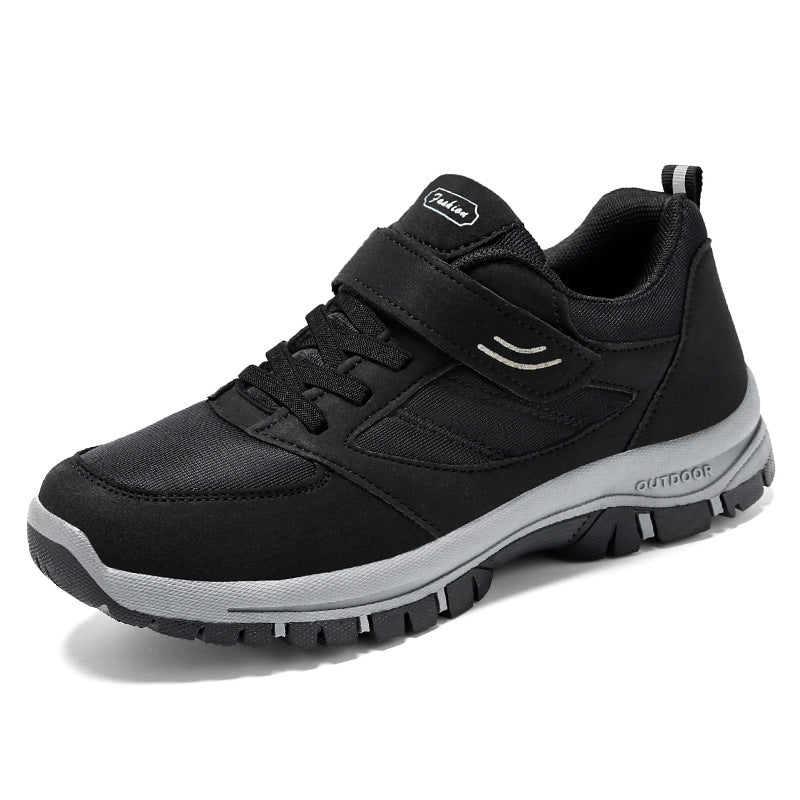 Herren nan robuste Outdoor-Sneaker mit Klettverschluss, atmungsaktivem Strickoberteil und profilierter rutschfester Sohle Drune