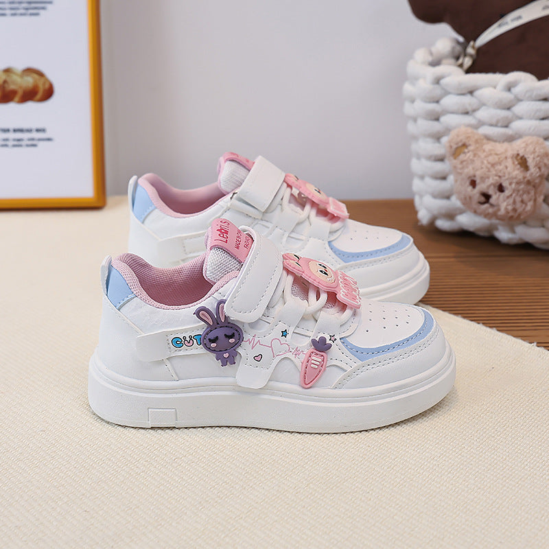 Damen Kindersneaker mit niedlichen Applikationen und praktischem Klettverschluss Drune
