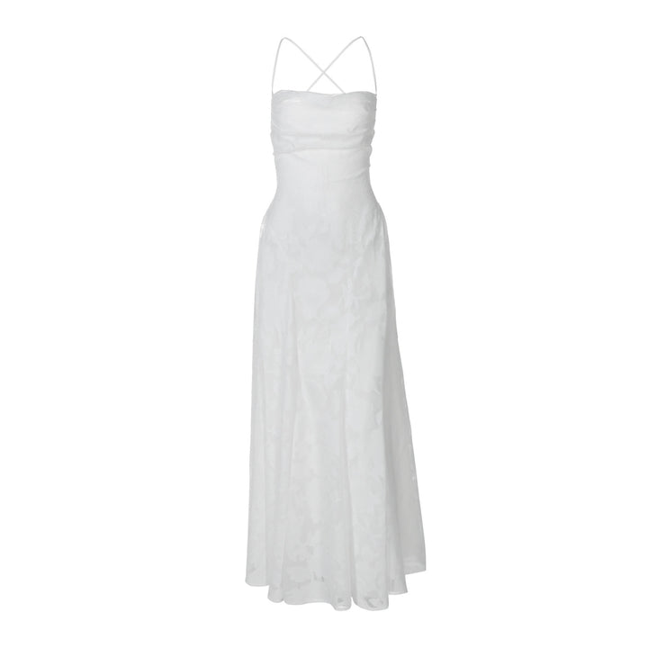 Damen Elegantes Abendkleid mit feinen Blumenmustern und raffinierten Details Drune