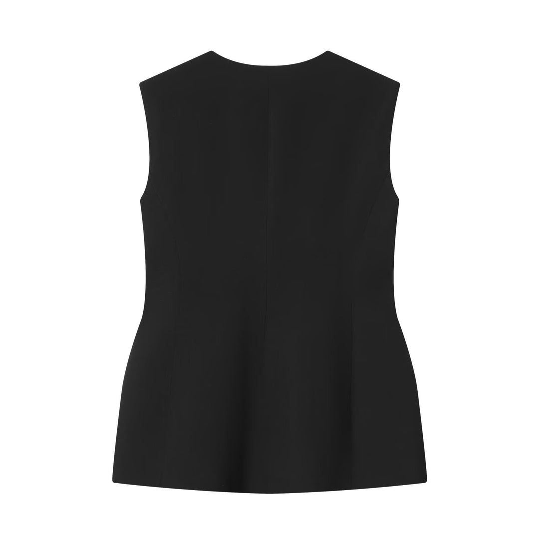 Damen elegante ärmellose Bluse Drune