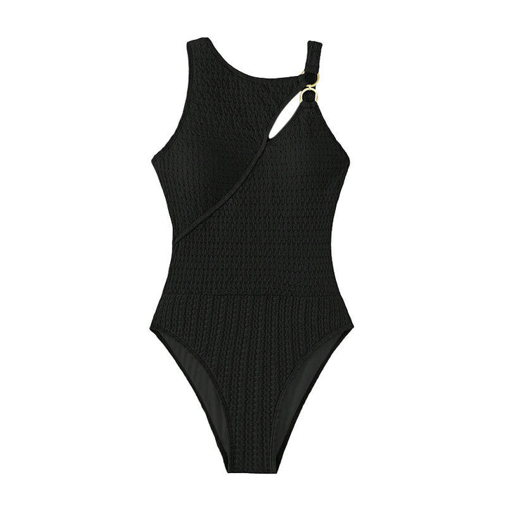 Damen eleganter Einteiler Badeanzug mit raffiniertem Schnitt Drune