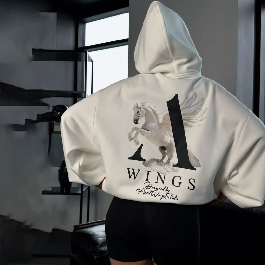 Damen Urbaner Hoodie mit einzigartigem Grafikdesign Drune