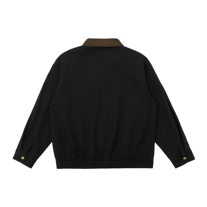 Herren Oversize Workwear-Jacke mit Kordkragen und großen Pattentaschen Drune
