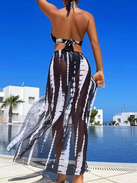Damen Maxi-Strandkleid mit Cut-Out-Details und asymmetrischem Schnitt Drune