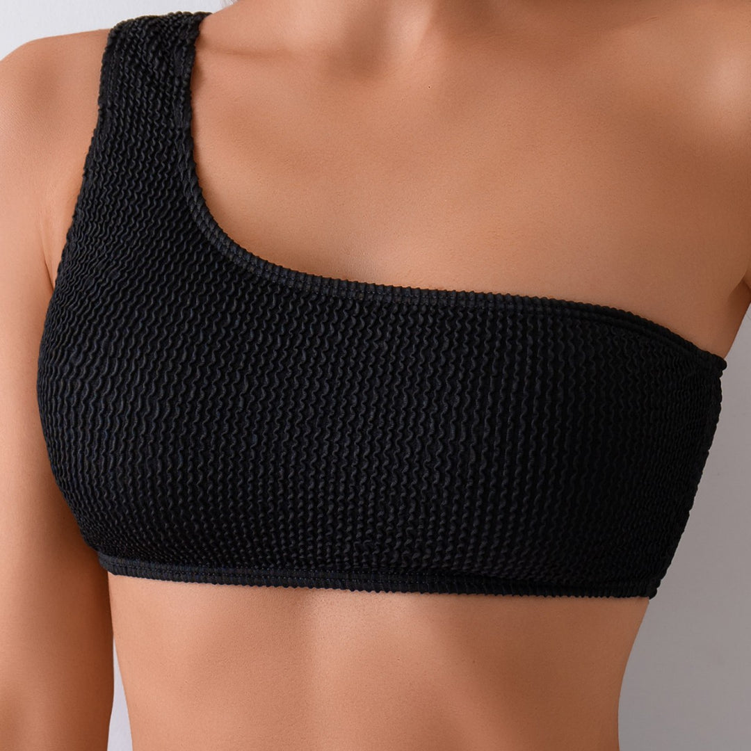Damen Einseitiger Bikini mit strukturiertem Obermaterial Drune