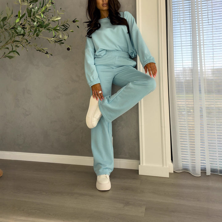 Damen gemütlicher Hoodie und Jogginghose Set Drune