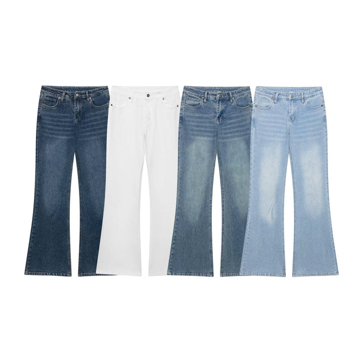 Damen Highwaist Schlagjeans mit weitem Bein und Five‑Pocket‑Design Drune