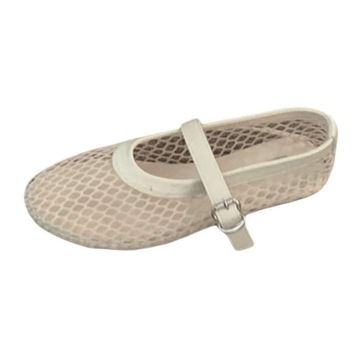 Damen Luftige Mesh-Sandalen mit verstellbarem Riemen und eleganter Schnalle Drune