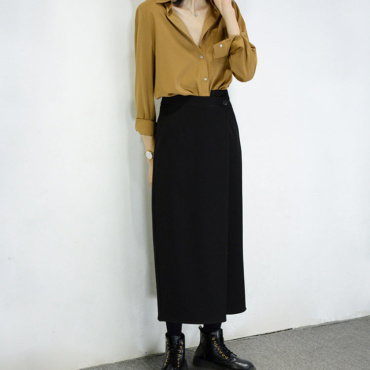 Damen Elegante und bequeme Bluse mit schickem Kragen Drune