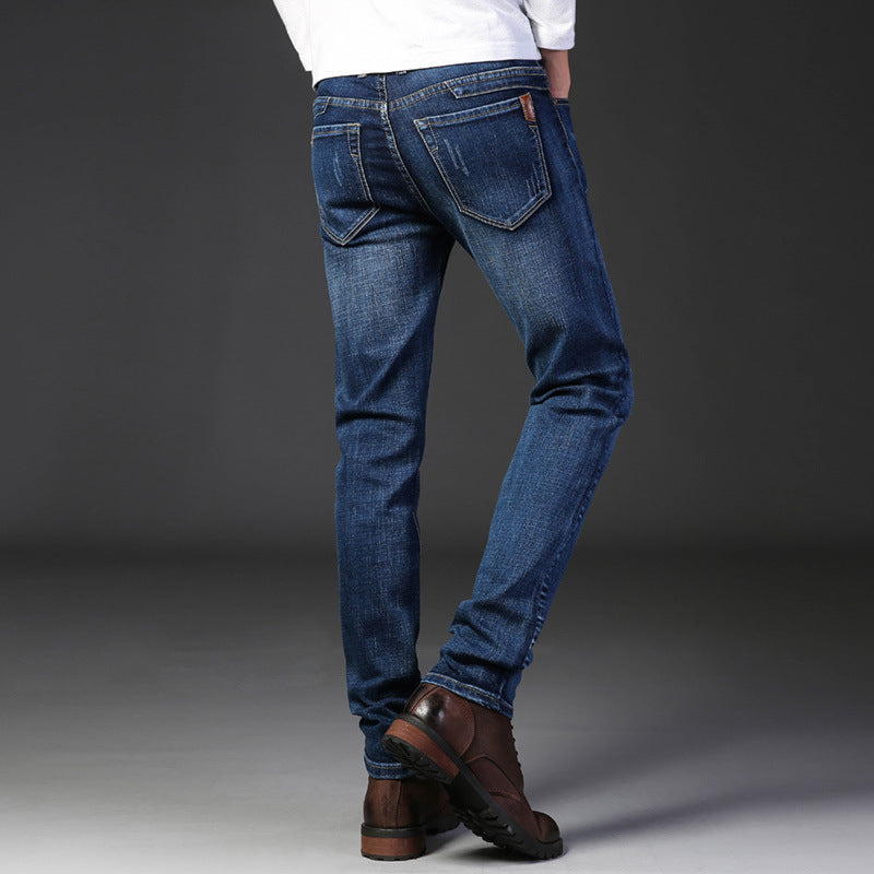 Herren schmal geschnittene Jeans mit angenehmem Stretch-Anteil und modernen Details Drune