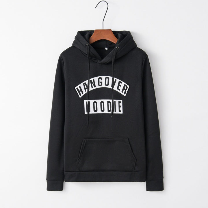 Damen Kapuzenpullover mit lustigem Aufdruck und praktischen Kängurutaschen Drune