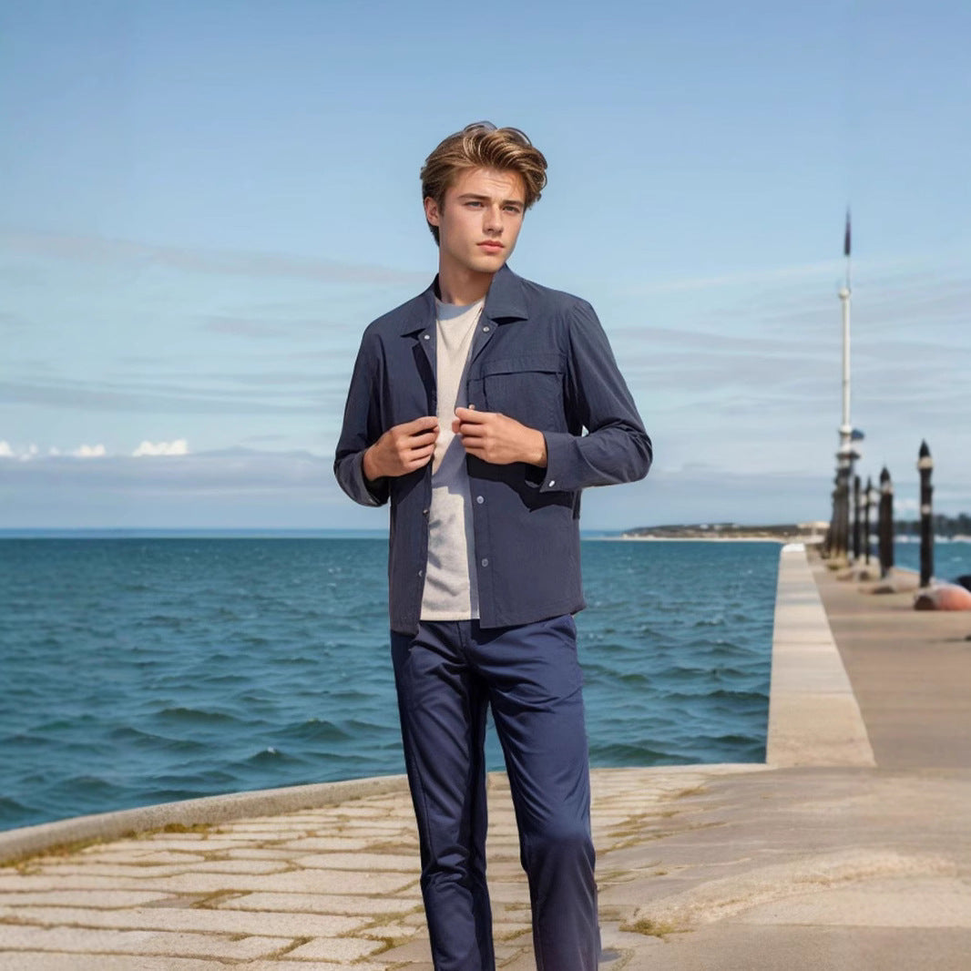 Herren technische Freizeitjacke mit praktischen Taschen und leichtem Material Drune