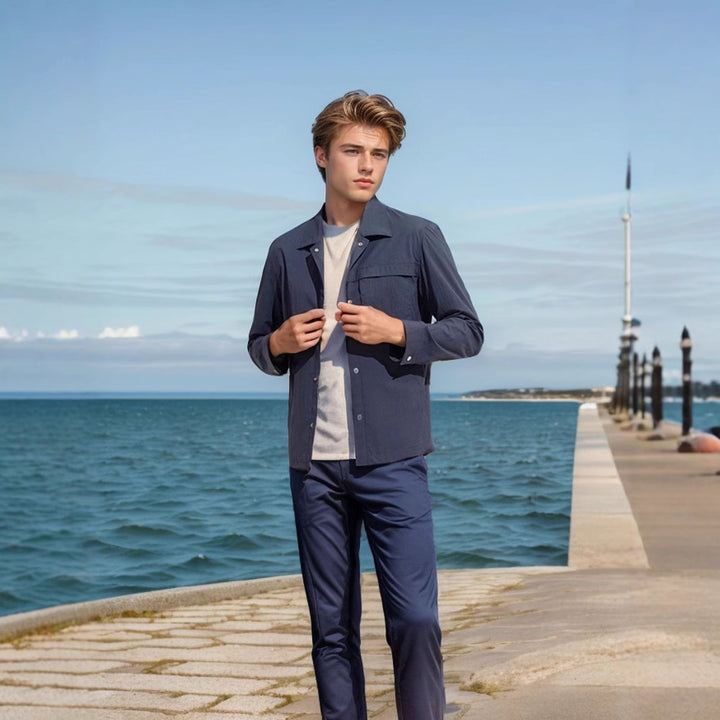 Herren technische Freizeitjacke mit praktischen Taschen und leichtem Material Drune