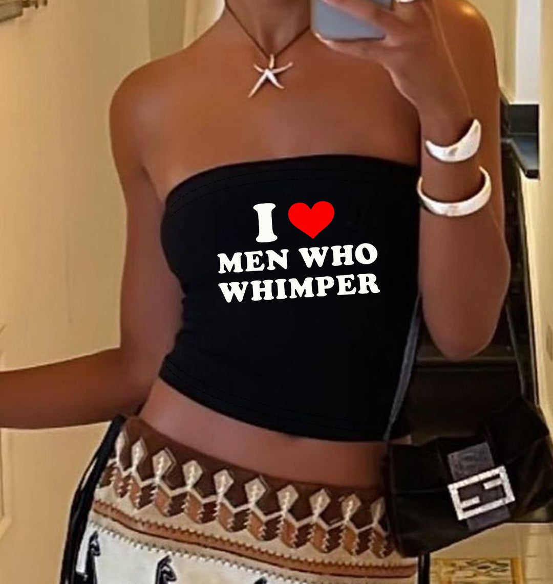 Damen Bandeau-Top mit fröhlichem Gespenster-Motiv Drune
