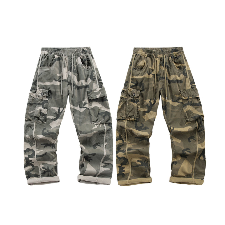 Herren Cargohose mit elastischem Bund, Tunnelzug und Mehrfach‑Taschen Drune