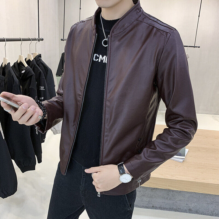 Herren Stilvolle Kunstlederjacke Drune 1788322149