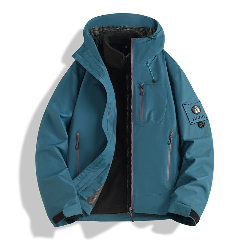 Herren Funktions-Softshelljacke mit abnehmbarem Fleece-Innenfutter Drune