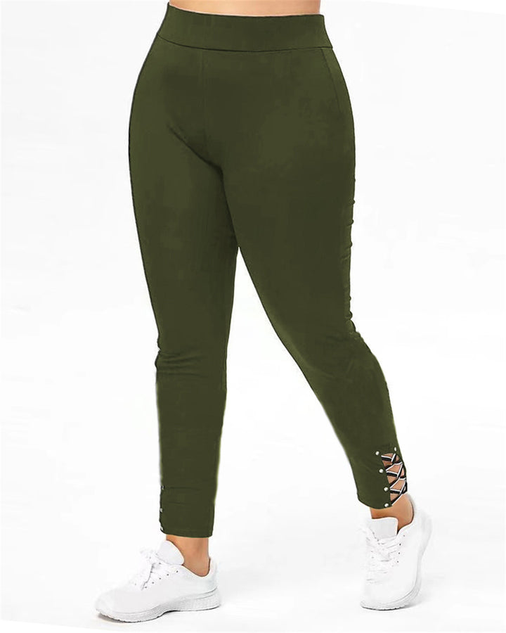 Damen Sportleggings mit eleganten Schnürdetails Drune
