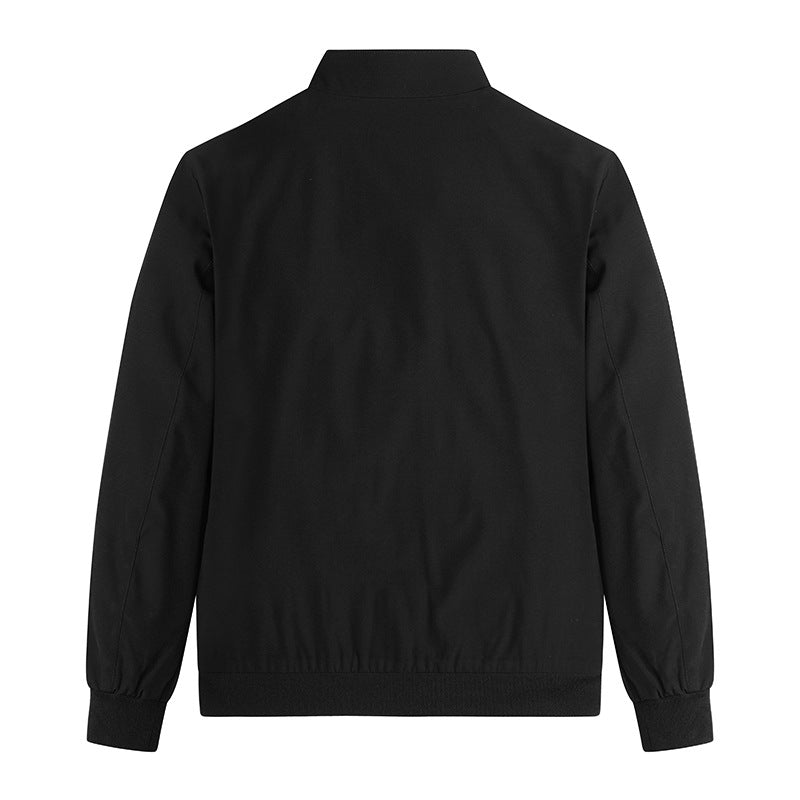 Herren leichte Blousonjacke mit Stehkragen, gestreiftem Innenfutter und Reißverschlusstaschen Drune