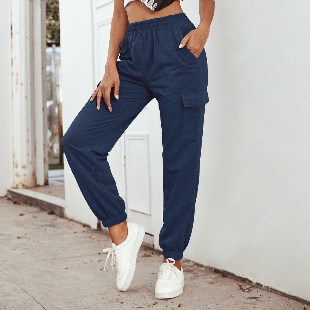 Damen Cargo-Hose im lässigen Stil mit elastischem Bund und praktischen Seitentaschen Drune