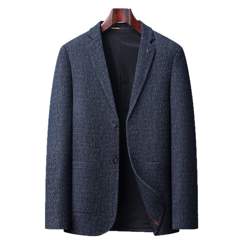 Herren Elegantes strukturiertes Business-Sakko mit aufgesetzten Taschen Drune