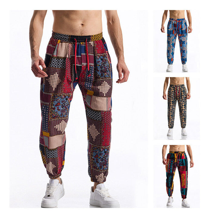 Herren Jogginghose mit modernem Patchwork-Design Drune