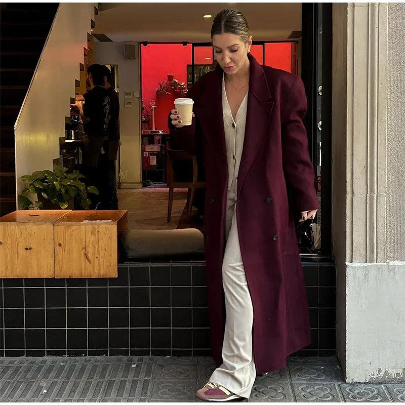 Damen Oversized Mantel Drune