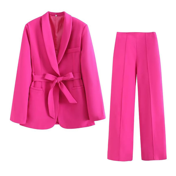 Damen Elegante High‑Waist Palazzo‑Hose mit durchgehender Bügelfalte und Clean‑Finish Drune