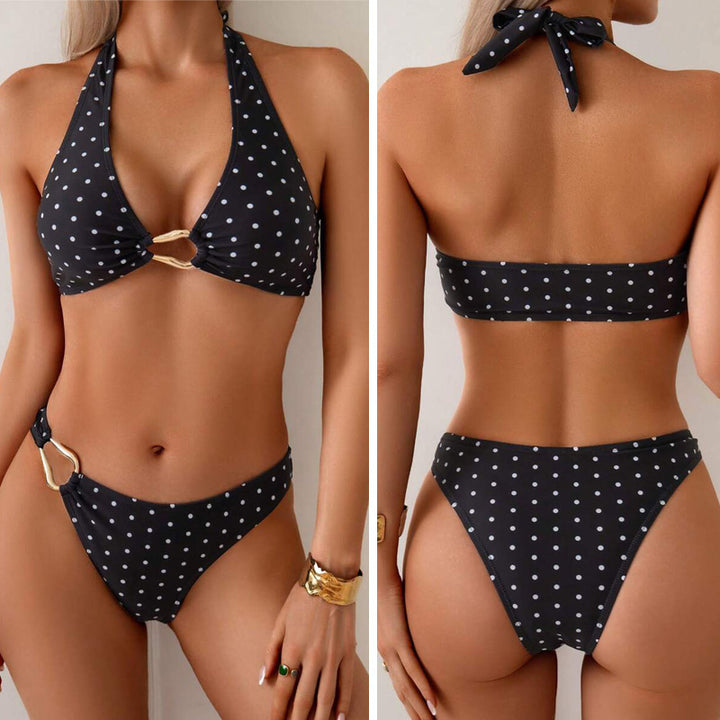 Damen Triangel-Bikini mit dekorativen Ring-Verschlüssen Drune