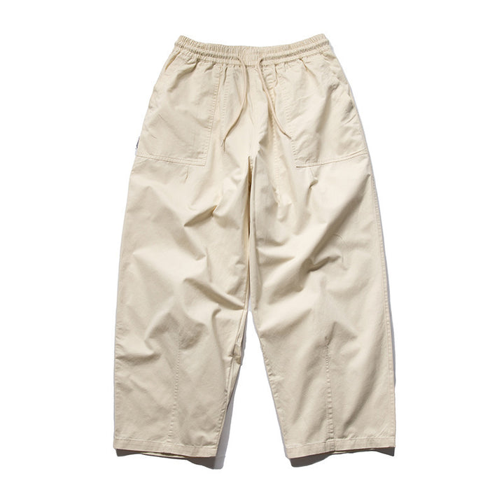Herren Weite Relaxed-Cargo-Hose mit elastischem Tunnelzugbund und aufgesetzten Beuteltaschen Drune
