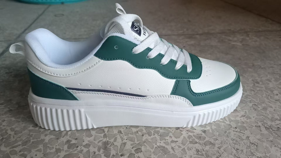 Damen nan Plateau-Sneaker mit besonders dicker Laufsohle und gepolstertem Komfortfußbett Drune
