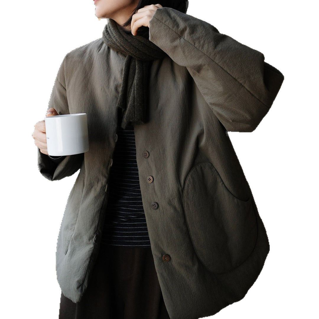 Damen Modische Übergangsjacke mit hohem Kragen Drune 1789269004