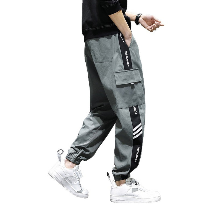Herren Cargo-Hose mit seitlichen Taschen und elastischem Bund Drune