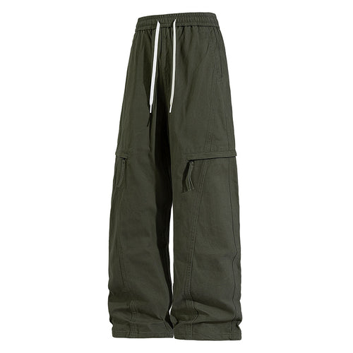 Herren Weite Cargo-Jogginghose im Baggy‑Schnitt mit Kordelbund & Mehrfachtaschen Drune