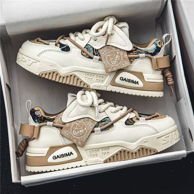 Damen modische Sneakers mit Kunstleder und auffälligen details Drune