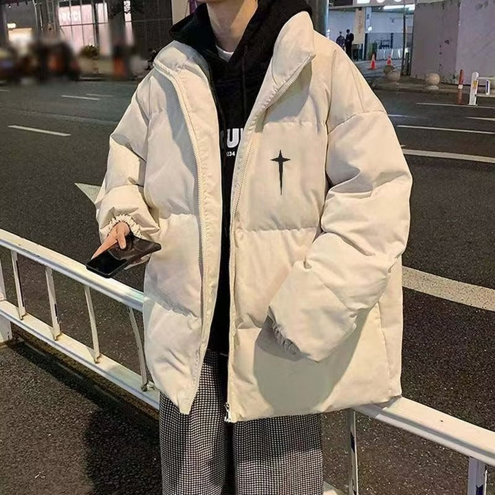 Herren gesteppte Winterjacke aus hochwertigem, wärmeisolierendem Material mit hohem Kragen und praktischen Taschen Drune