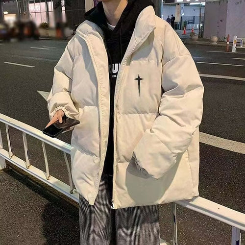 Herren gesteppte Winterjacke aus hochwertigem, wärmeisolierendem Material mit hohem Kragen und praktischen Taschen Drune
