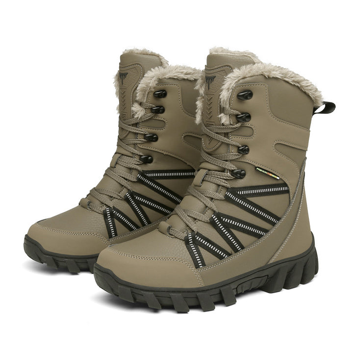 Damen Gefütterte Winterstiefel mit Kunstfellrand, wasserdichter Konstruktion und griffiger Profilsohle Drune