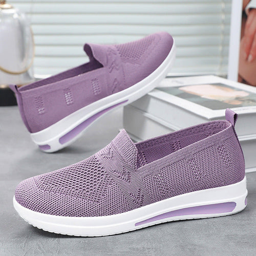 Damen Atmungsaktive Slip-On Sneakers mit flexiblem Obermaterial und komfortablem Fußbett Drune