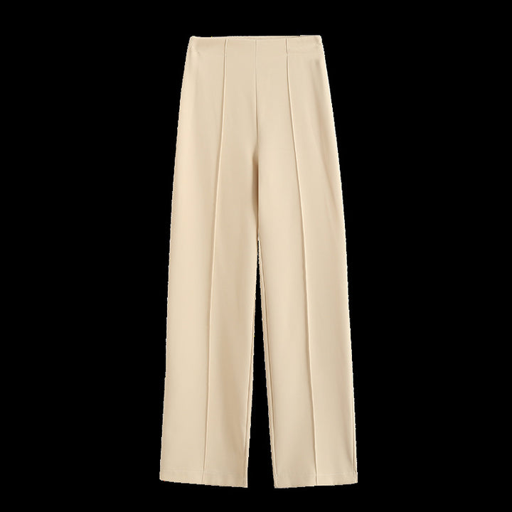 Damen Elegante High‑Waist Palazzo‑Hose mit durchgehender Bügelfalte und Clean‑Finish Drune