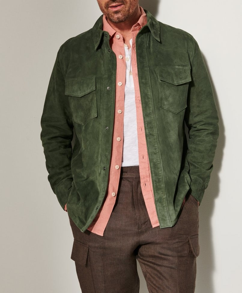 Herren hochwertige Vegan lederjacke im klassischen Design Drune