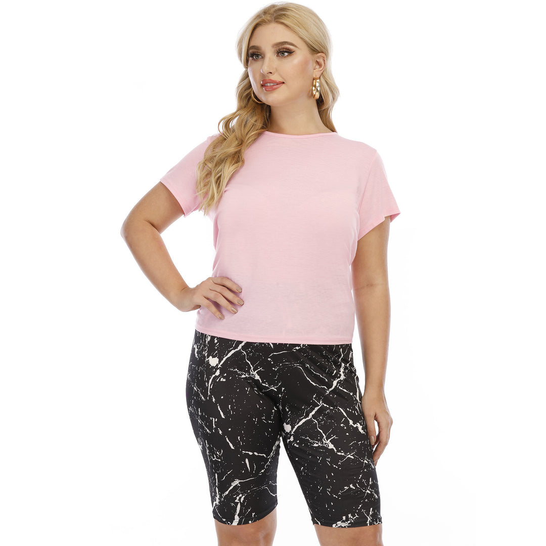 Damen lässiges T-Shirt mit bequemen Schnitt und atmungsaktiver Baumwolle Drune