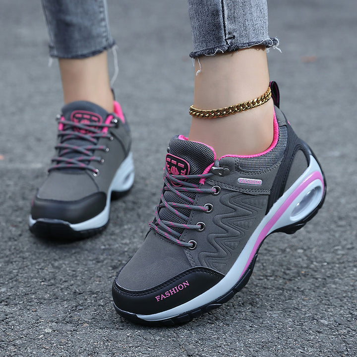 Damen nan sportliche Keil-Sneaker mit gepolsterter Luftkissen-Sohle Drune