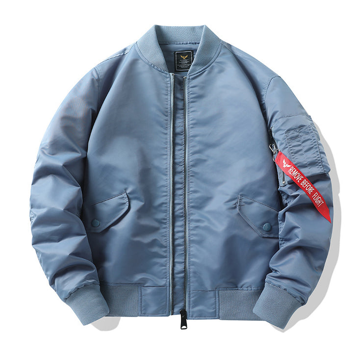 Herren Camouflage-Bomberjacke im Fliegerstil mit Mehrfach-Taschen und Strickbündchen Drune