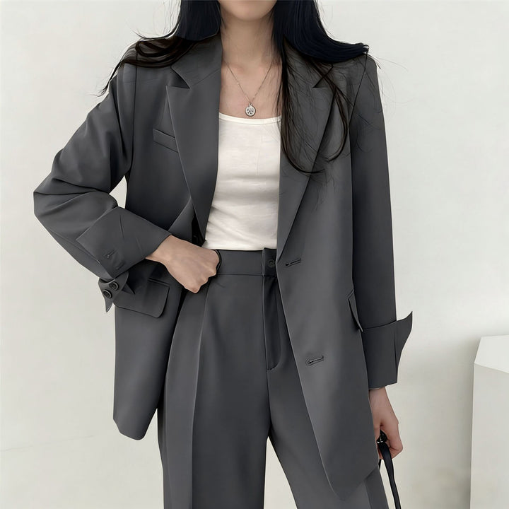 Damen Elegante und hoch taillierte Stoffhose Drune