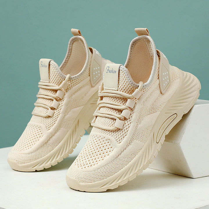 Damen nan modischer Performance-Stricktrainer mit orthopädischer Einlegesohle und gedämpfter Profil-Laufsohle Drune