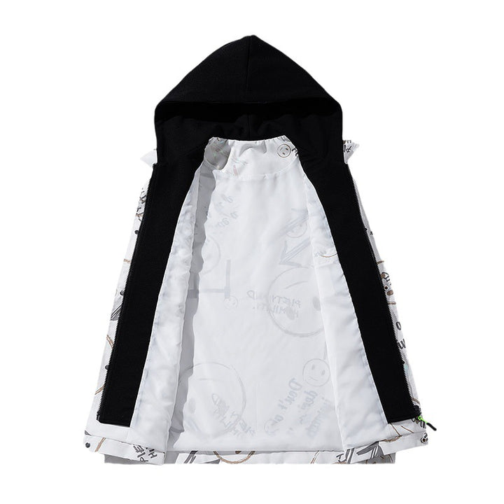 Damen Modische Kapuzenjacke mit grafischem Design Drune