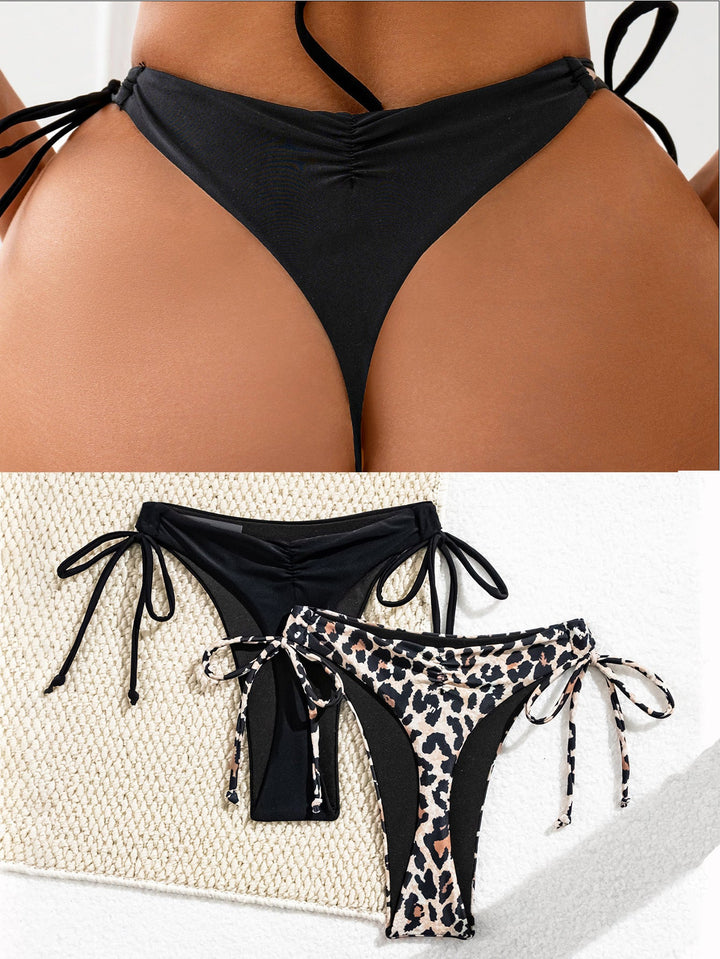 Damen Hochgeschnittener Bikini mit seitlichen Bindebändern Drune