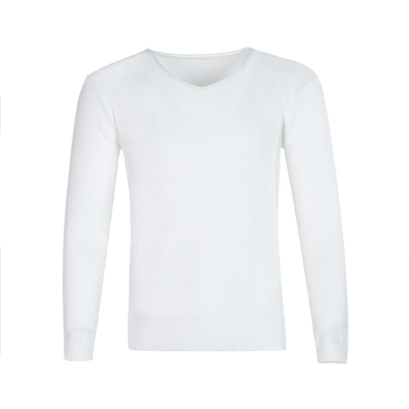 Herren nan feiner V-Ausschnitt-Pullover aus Baumwoll-Merino-Mix mit schmaler Silhouette Drune